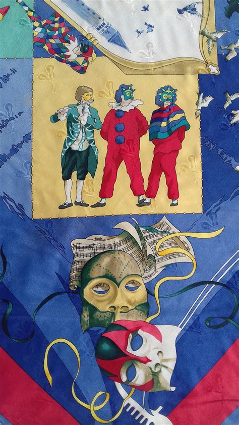 Rare Amazing Hermès Banner of 3 Carnaval de 